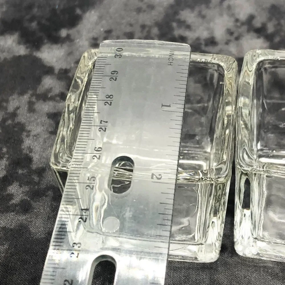 🔮 5/$25‎ Vintage Glass Square Candle/Matchstick Holders
